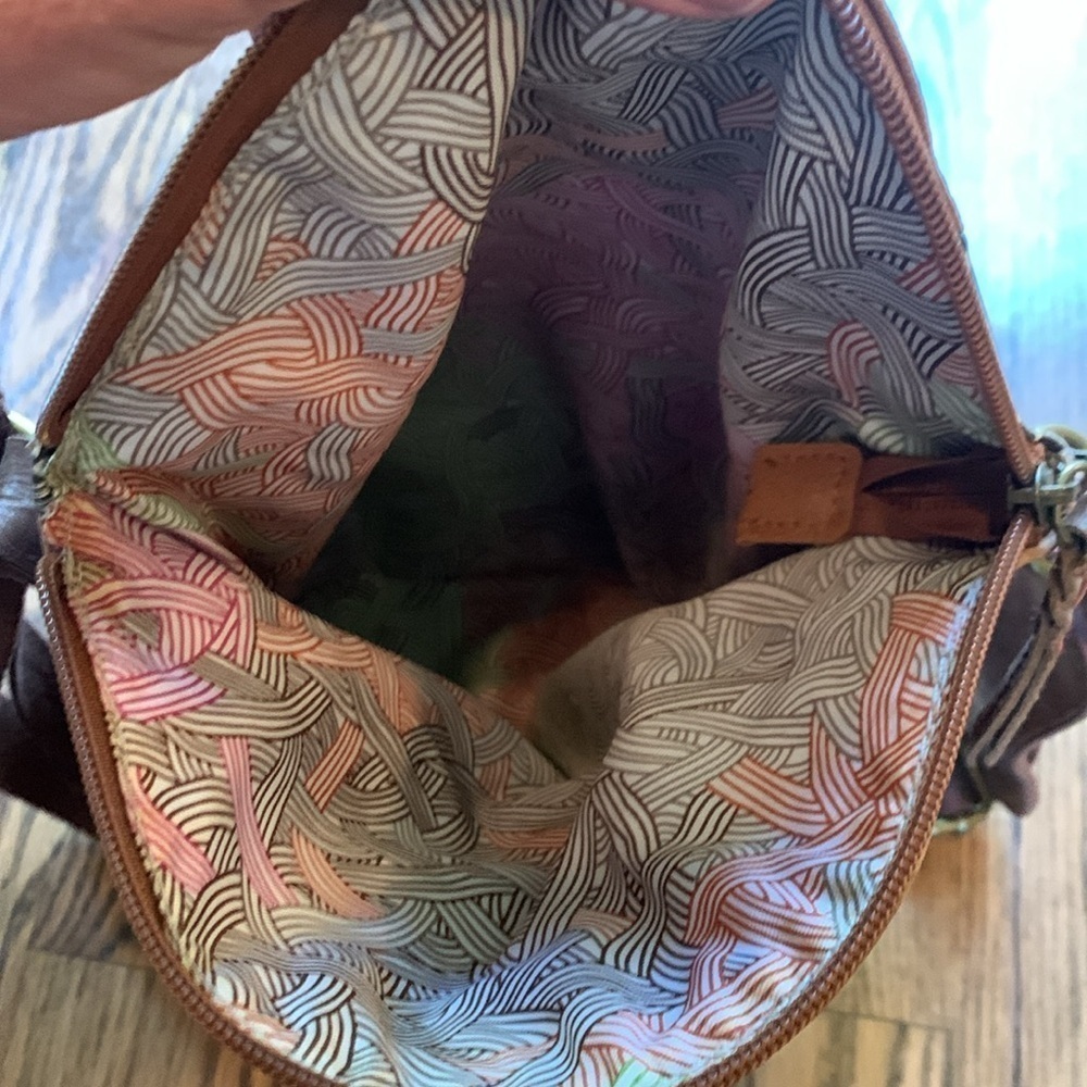 The Sak multi colored patchwork leather shoulder strap purse - Picture 10 of 12